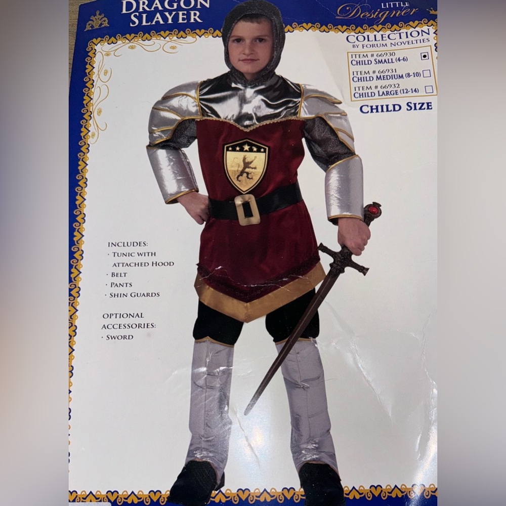 Kids Dragon Slayer Costume